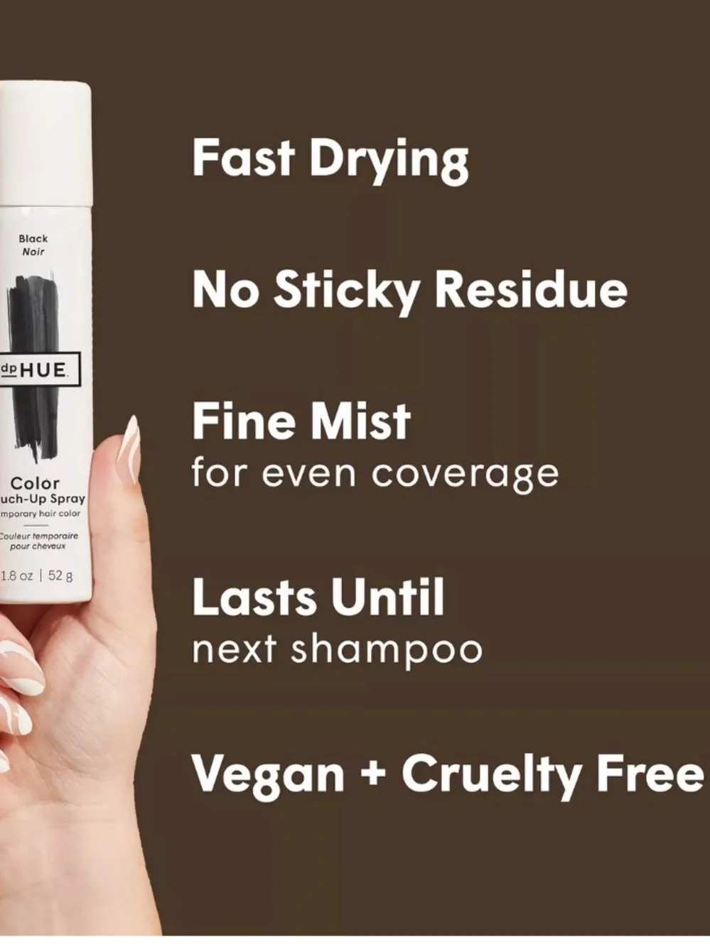 dpHUE Color Touch-Up Spray in Black 1.8oz BRAND NEW